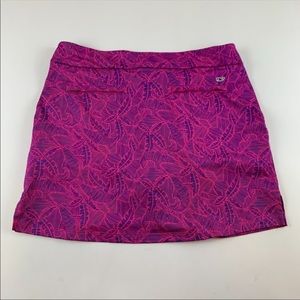 Vineyard Vines Shorts Pink Palm Print Athletic Skort M